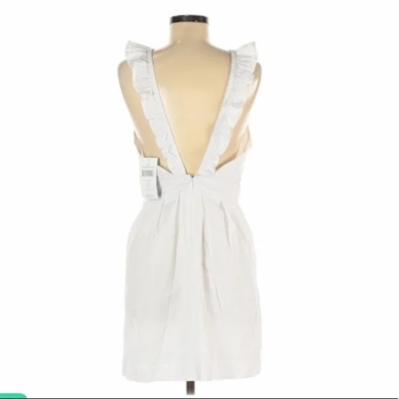 NWT Lauren James Size Large Claire White Halter Dress $132 - Picture 4 of 7